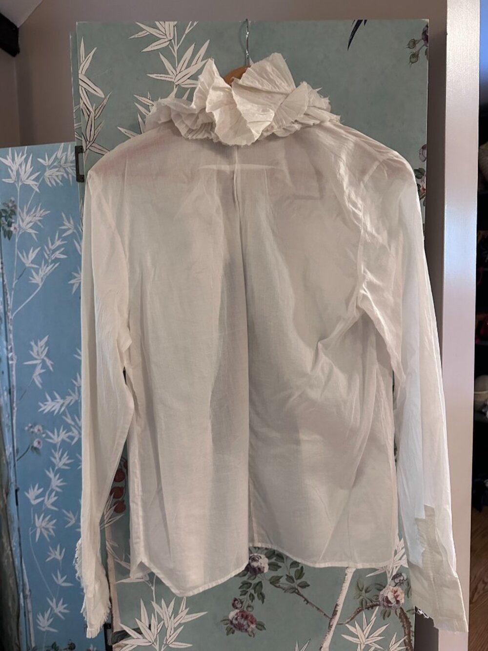 Givenchy Ruffle Neckline Button-Up Shirt - Picture 3 of 3